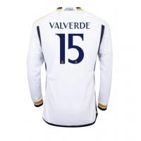 Billiga Real Madrid Federico Valverde #15 Hemma fotbollskläder 2023-24 Långärmad